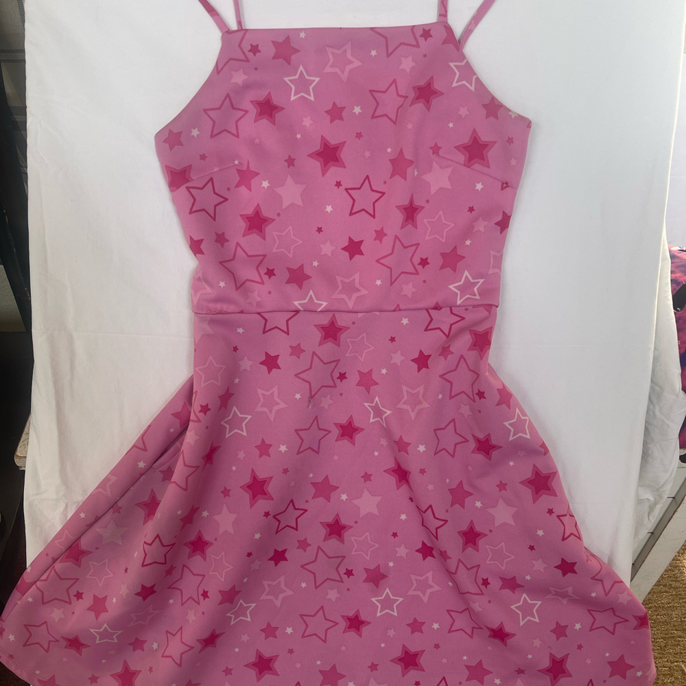 Pink star party‎ dress y2k